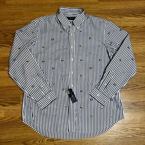 New XL Polo Ralph Lauren Mens Yacht Club Flag CP-93 Button Dress Striped Shirt